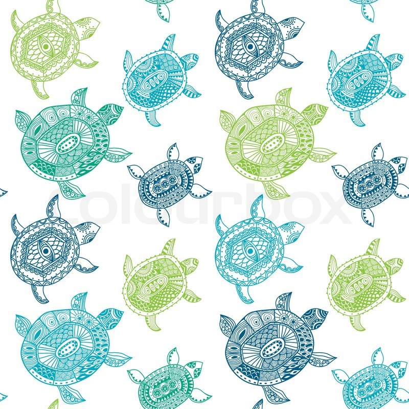 Sea Turtle Pattern , HD Wallpaper & Backgrounds