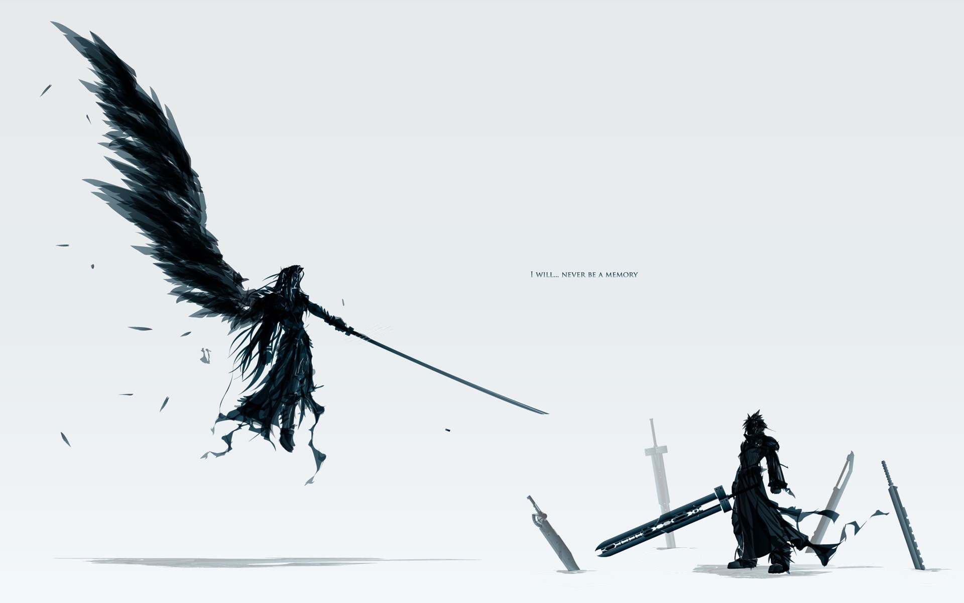 Video Game Final Fantasy Sword Sephiroth Ronnie Ff - Final Fantasy 7 Cloud And Sephiroth , HD Wallpaper & Backgrounds