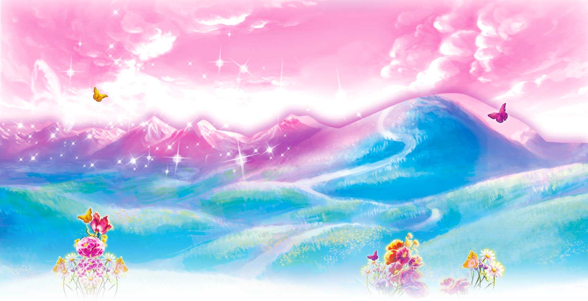 Fairy Land - Pink Fairy Land Background , HD Wallpaper & Backgrounds