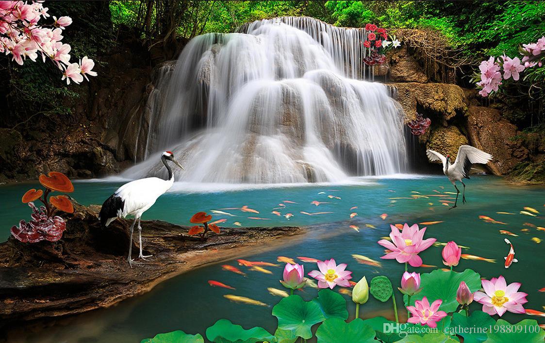 High Quality Customize Size 3d Stereoscopic Wallpaper - Ultra Hd 4k Waterfall , HD Wallpaper & Backgrounds