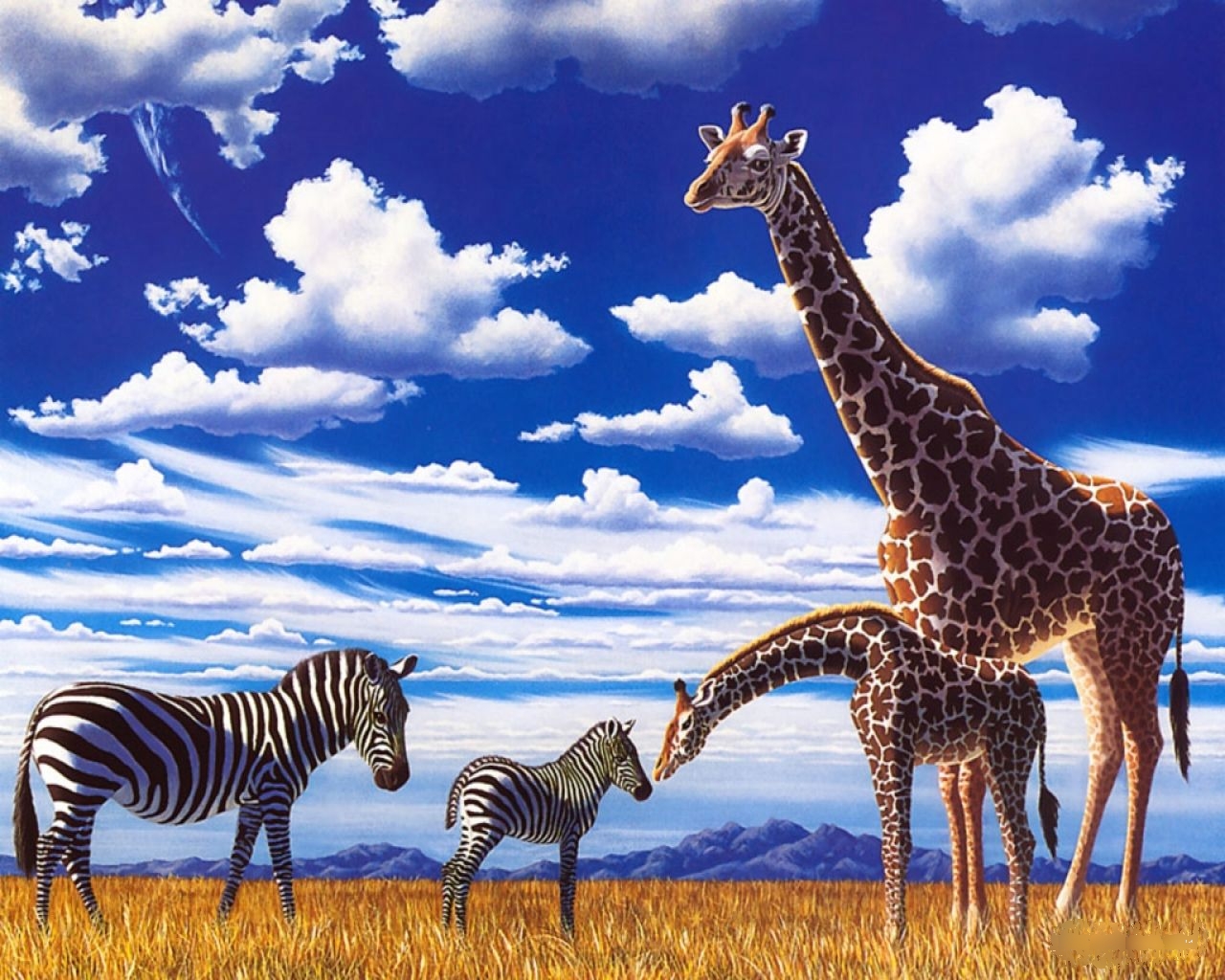 Hd Wallpapers Zebra And Giraffes - Zebra And Giraffe , HD Wallpaper & Backgrounds