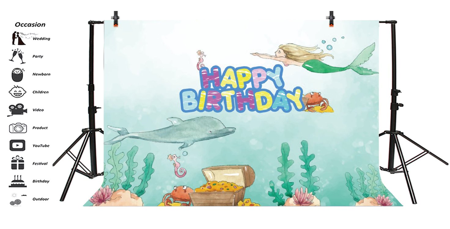 Lfeey 7x5ft Cartoon Under The Sea World Photo Backdrop - Photographic Studio , HD Wallpaper & Backgrounds