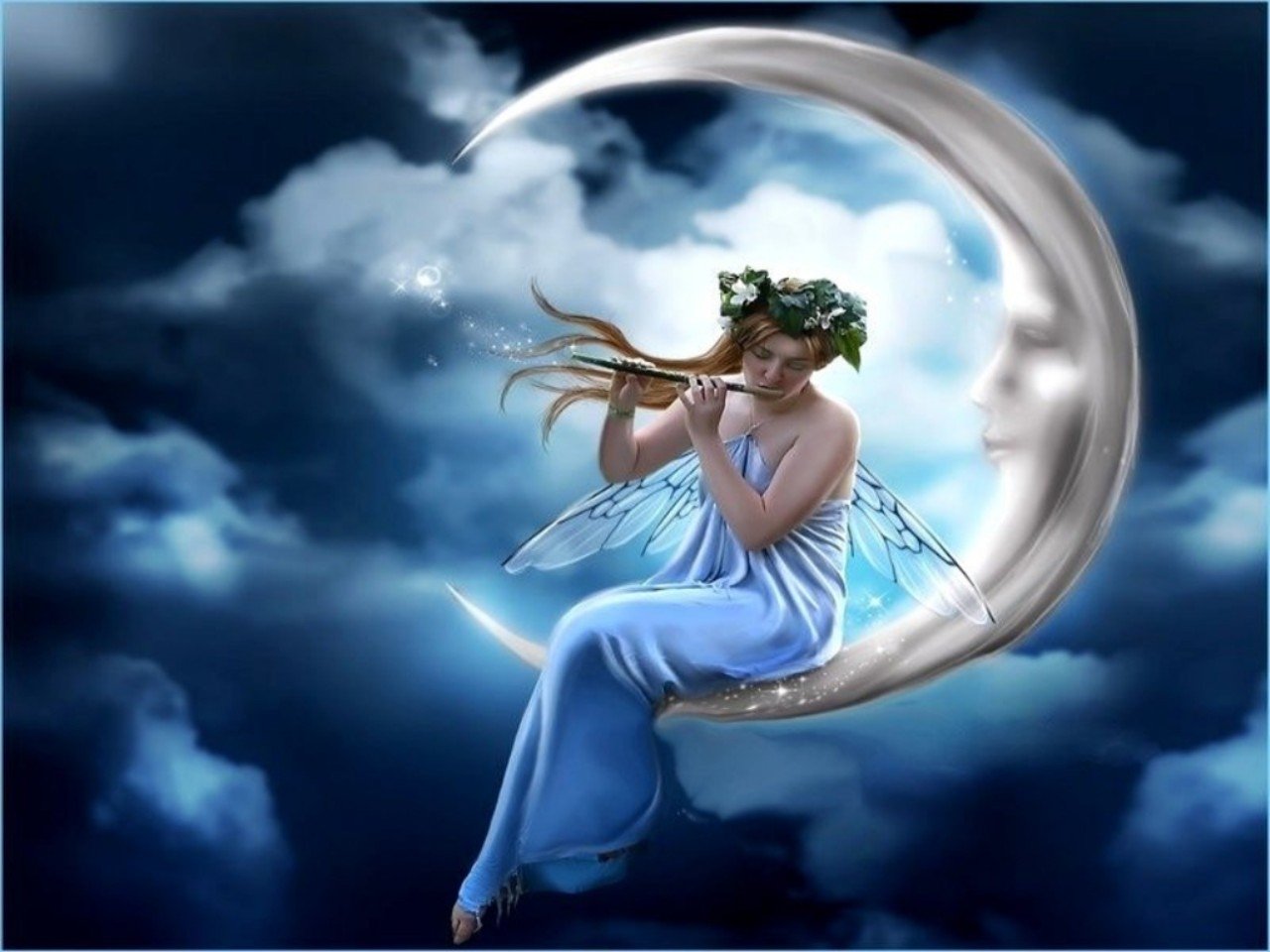 Hd Wallpaper - Fairy Princess With Moon , HD Wallpaper & Backgrounds