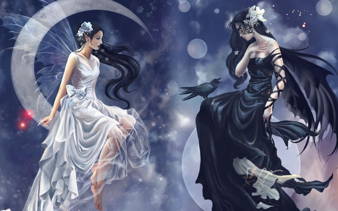 Halloween Inspiration Post Fairies - Light And Dark Fairy , HD Wallpaper & Backgrounds