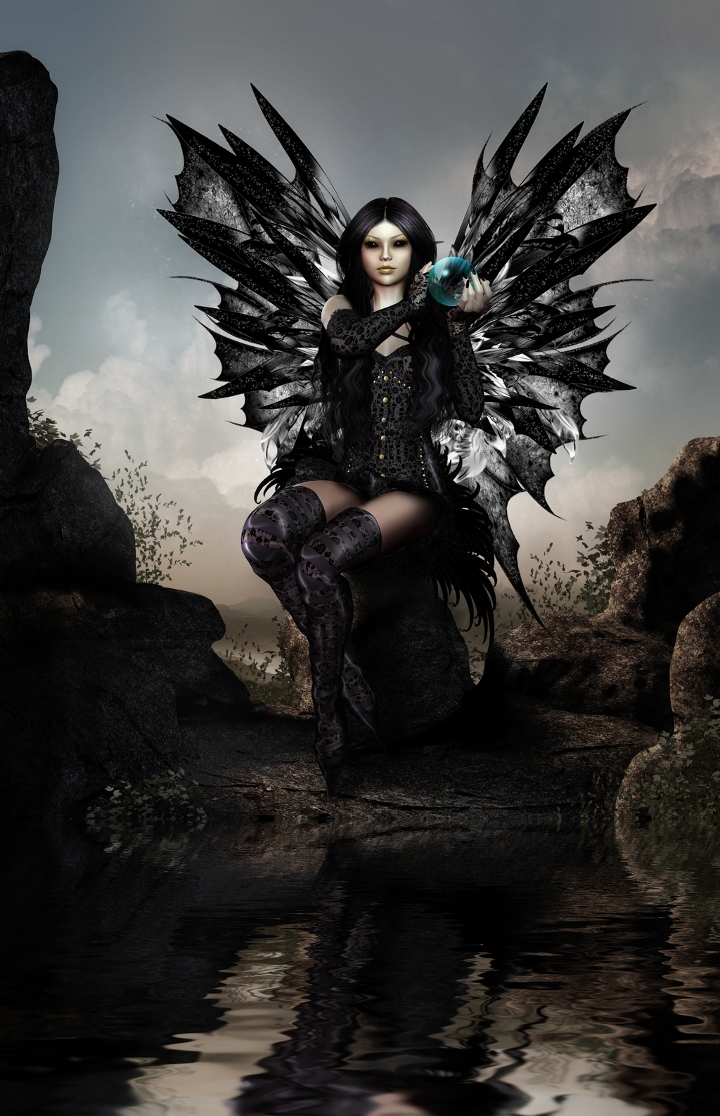Dark Fairy Fantasy Art - World Of Darkness Fairy , HD Wallpaper & Backgrounds