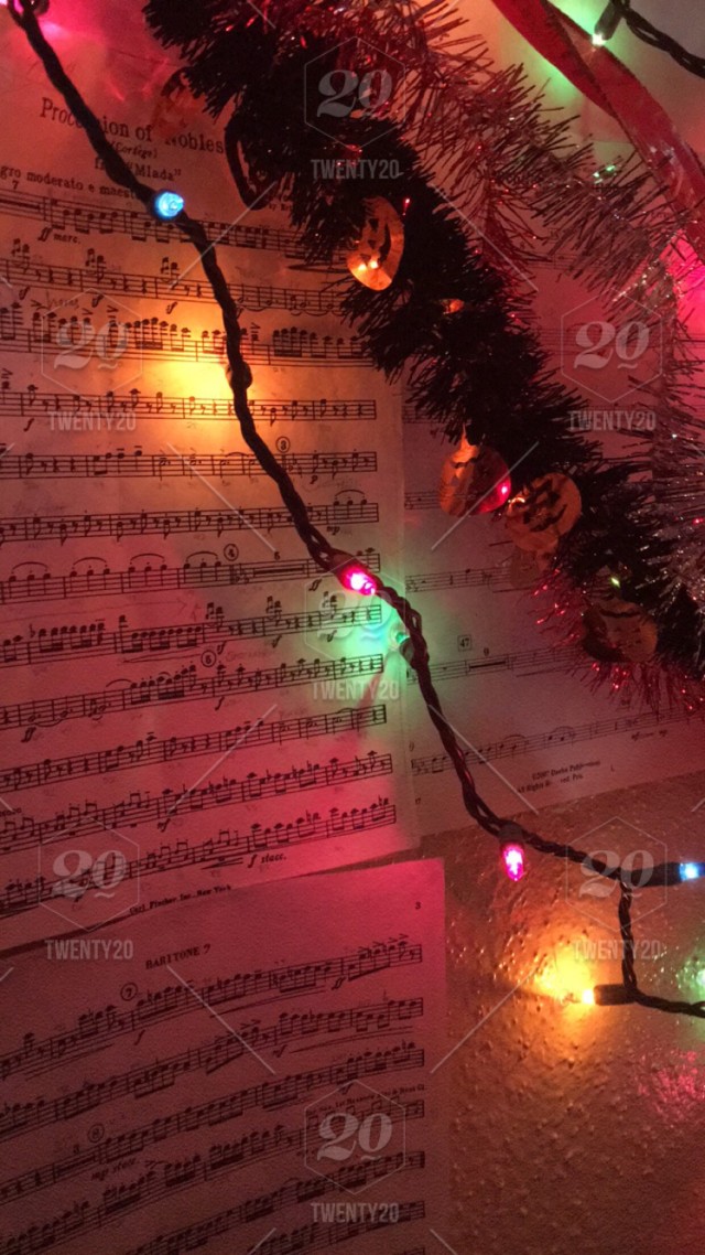 Multi-festive Backdrop With Sheet Music, Fairy Lights, - Christmas Lights , HD Wallpaper & Backgrounds