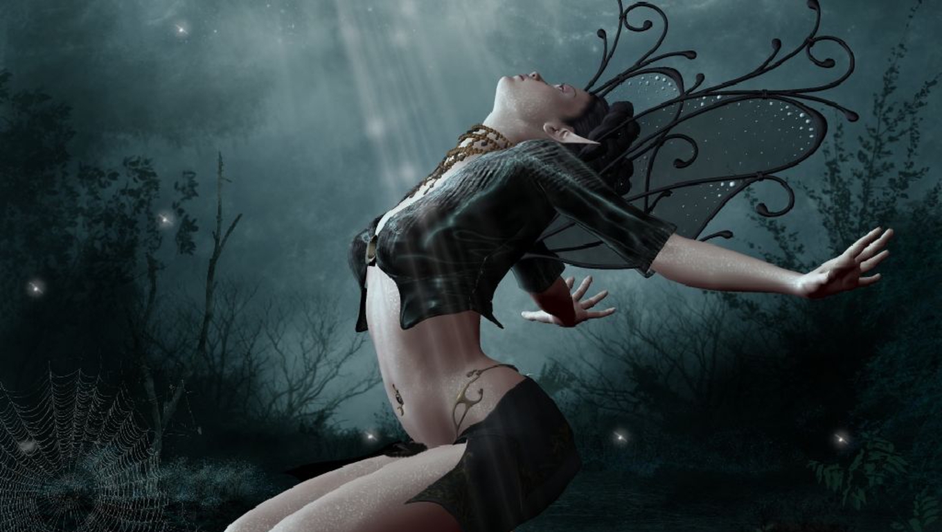 Black Fairy - Fondo De Escritorio Hadas , HD Wallpaper & Backgrounds