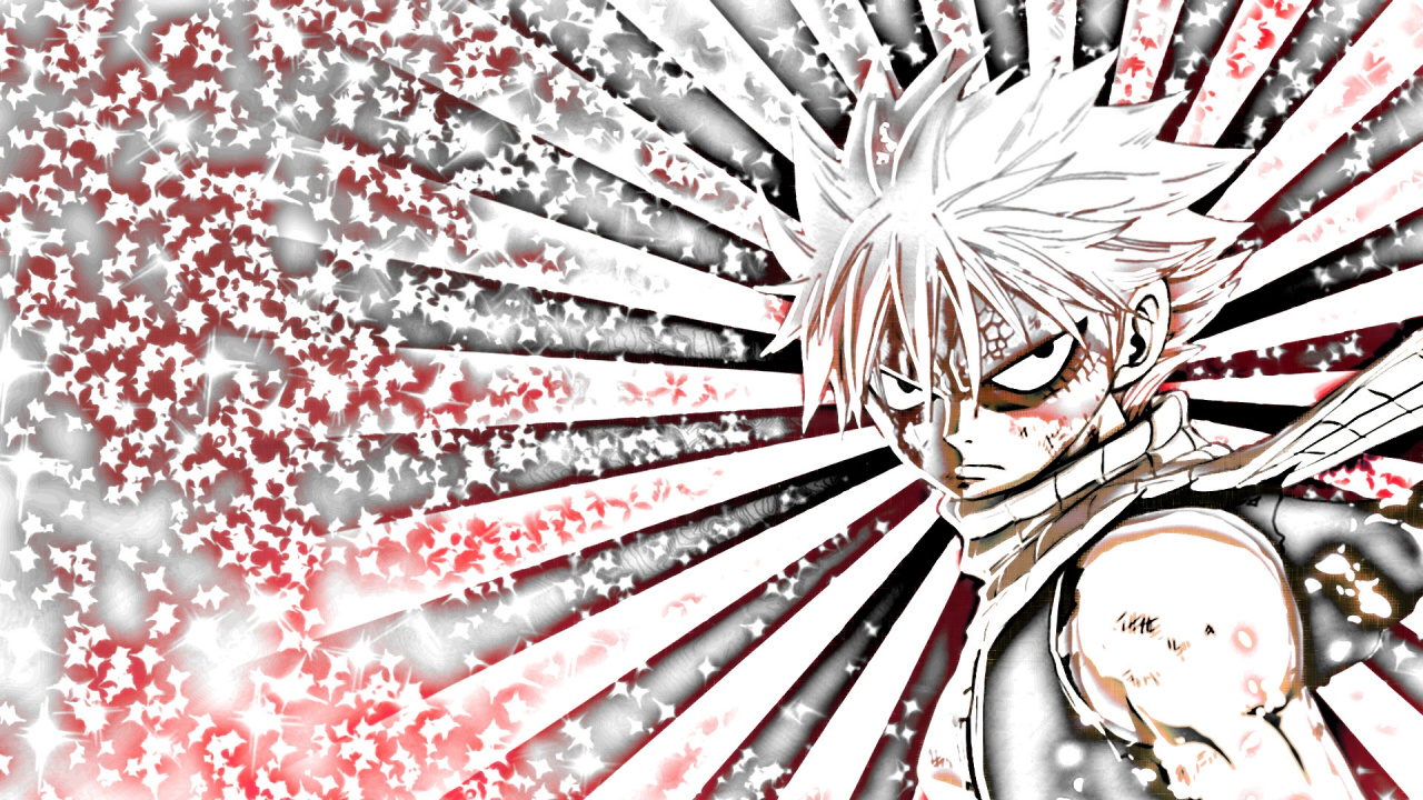 Natsu Dragneel, Flower, Fairy Tail, Black And White, - Fairy Tail 壁紙 , HD Wallpaper & Backgrounds