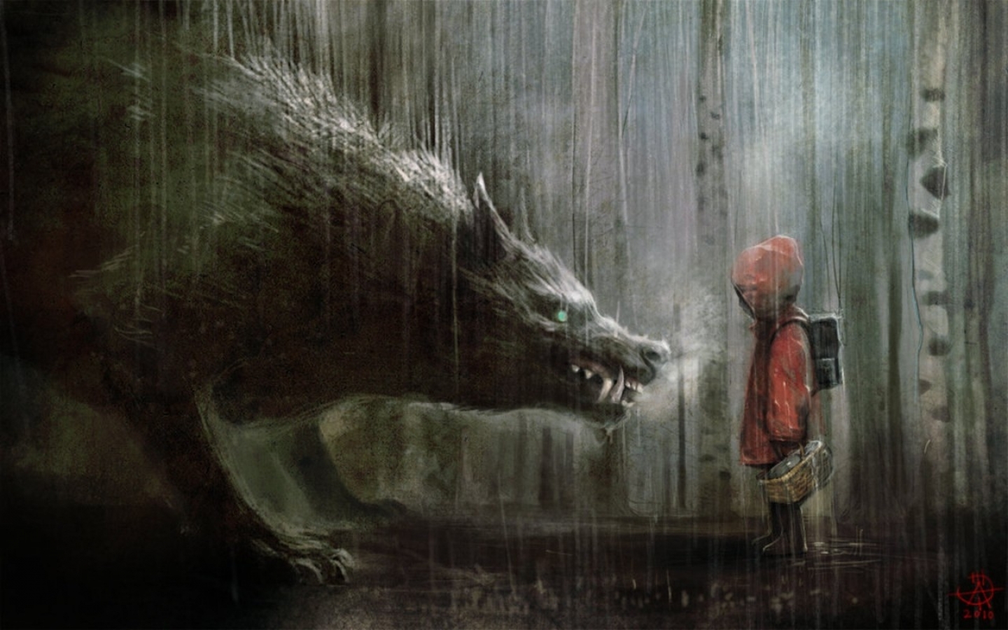 I Love These Dark Fairy Tales So Much - Red Riding Hood Dark , HD Wallpaper & Backgrounds