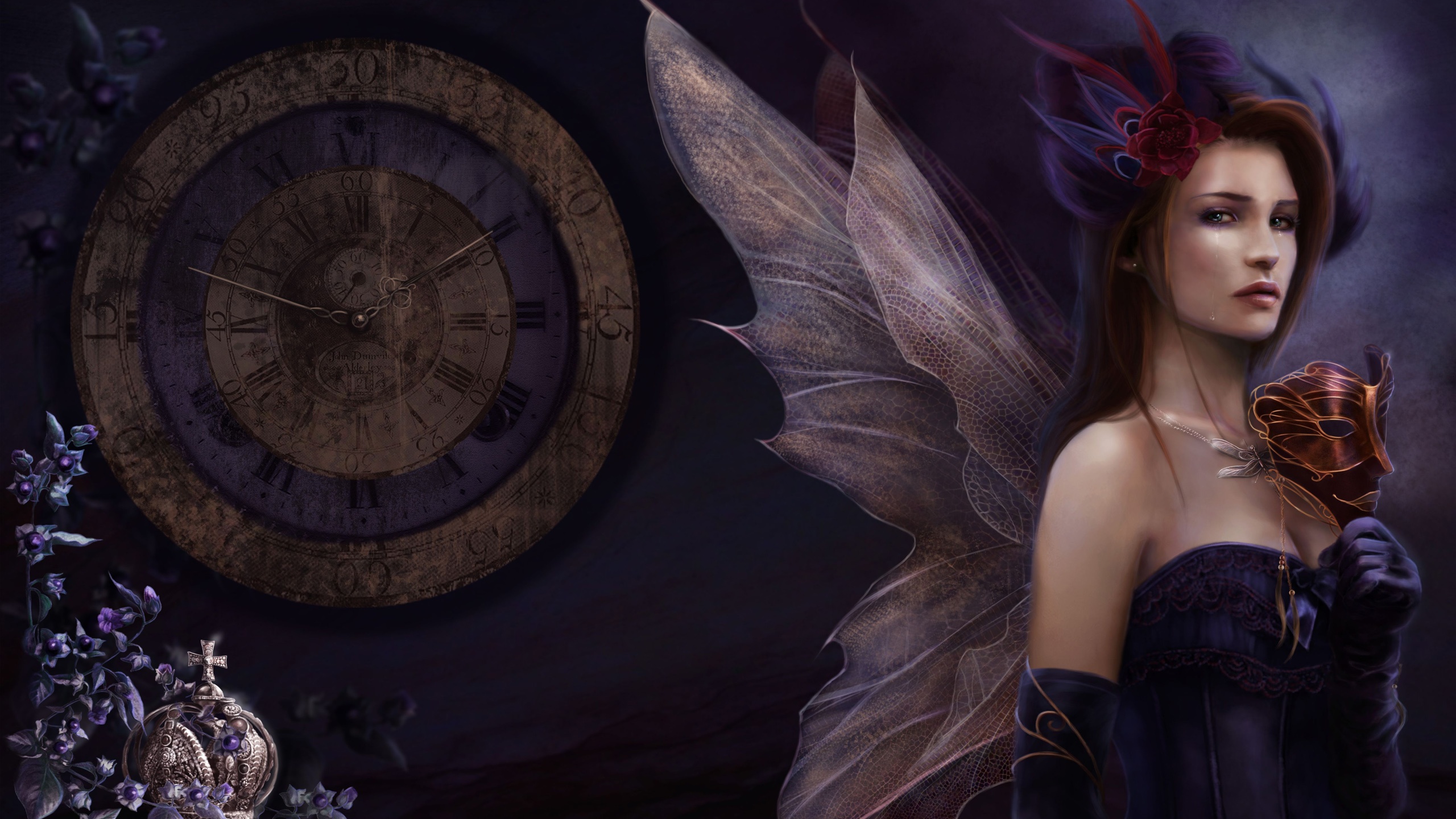 Gothic Fairy Image Desktop - Fantasy Fairy Face , HD Wallpaper & Backgrounds
