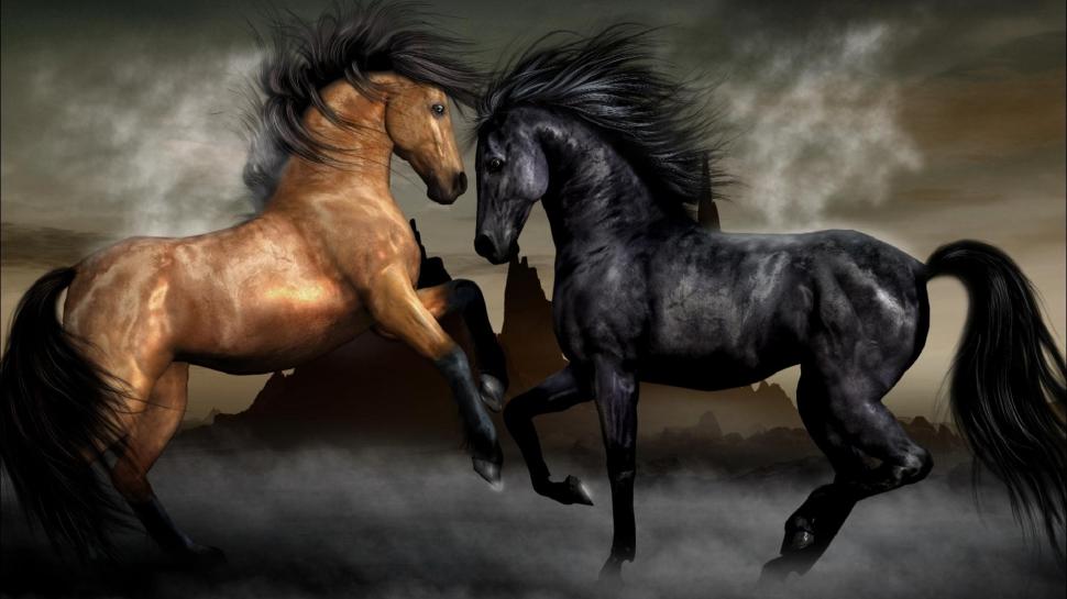 Good Horse Vs Evil Horse Wallpaper - Hd Pc Wallpaper Horse , HD Wallpaper & Backgrounds