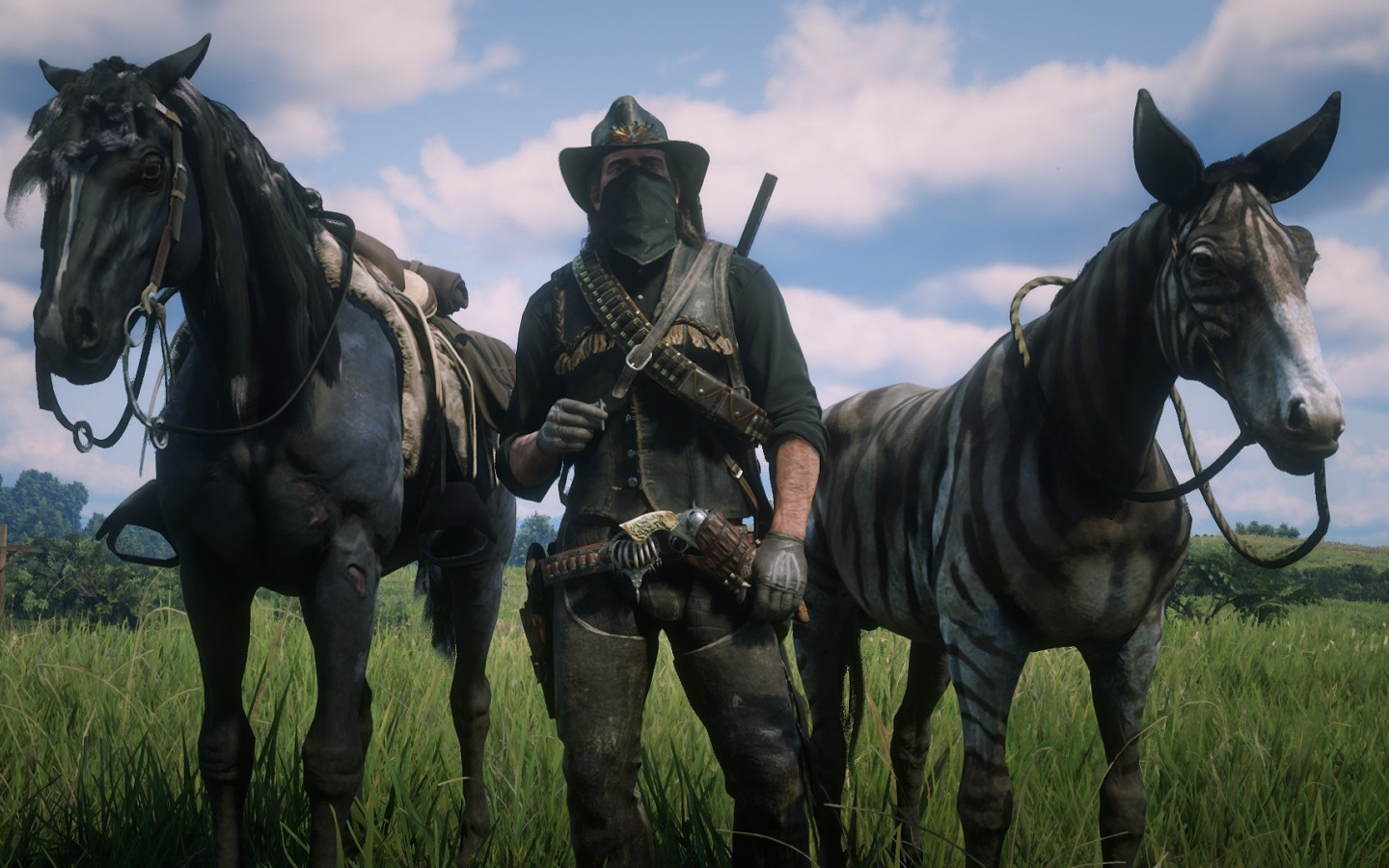 Wallpaper Red Dead Redemption 2, Arthur And Horse, - Red Dead Redemption 2 Horse , HD Wallpaper & Backgrounds