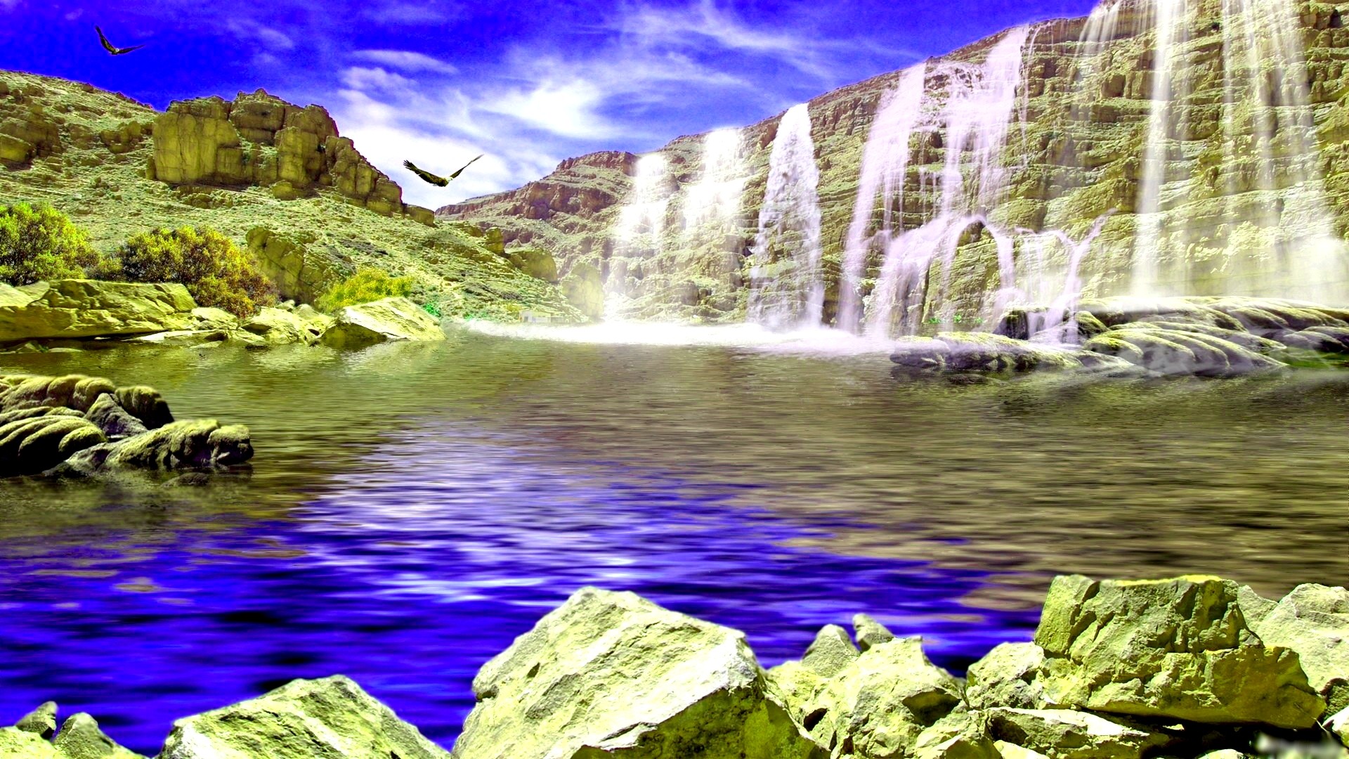 Nature Wallpapers With Waterfalls , HD Wallpaper & Backgrounds