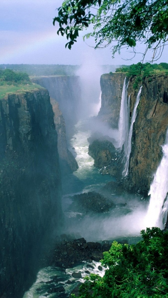 Waterfall Iphone Wallpaper - Beautiful Democratic Republic Of Congo , HD Wallpaper & Backgrounds