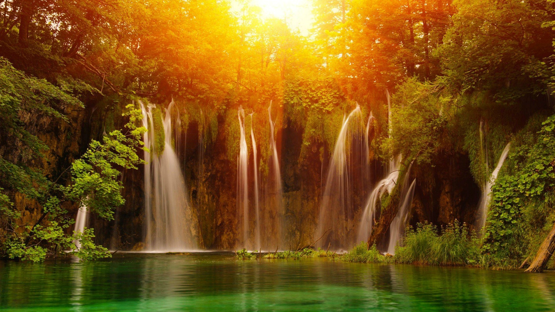 Natural Waterfall Wallpapers 1080p - Plitvice Lakes National Park , HD Wallpaper & Backgrounds