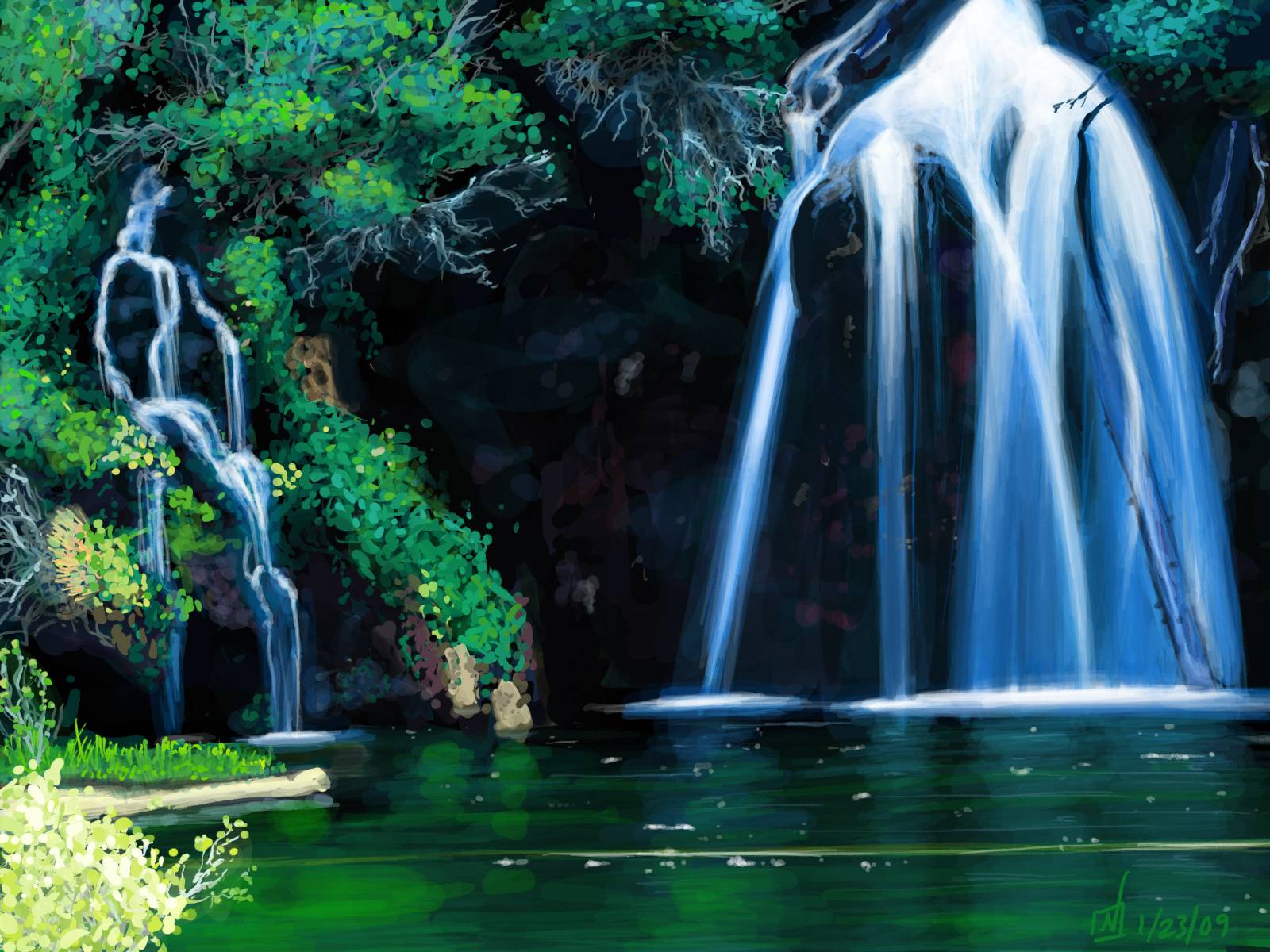 Free Rainforest Waterfall Images At Landscape » Monodomo - Background Png Water Fall , HD Wallpaper & Backgrounds