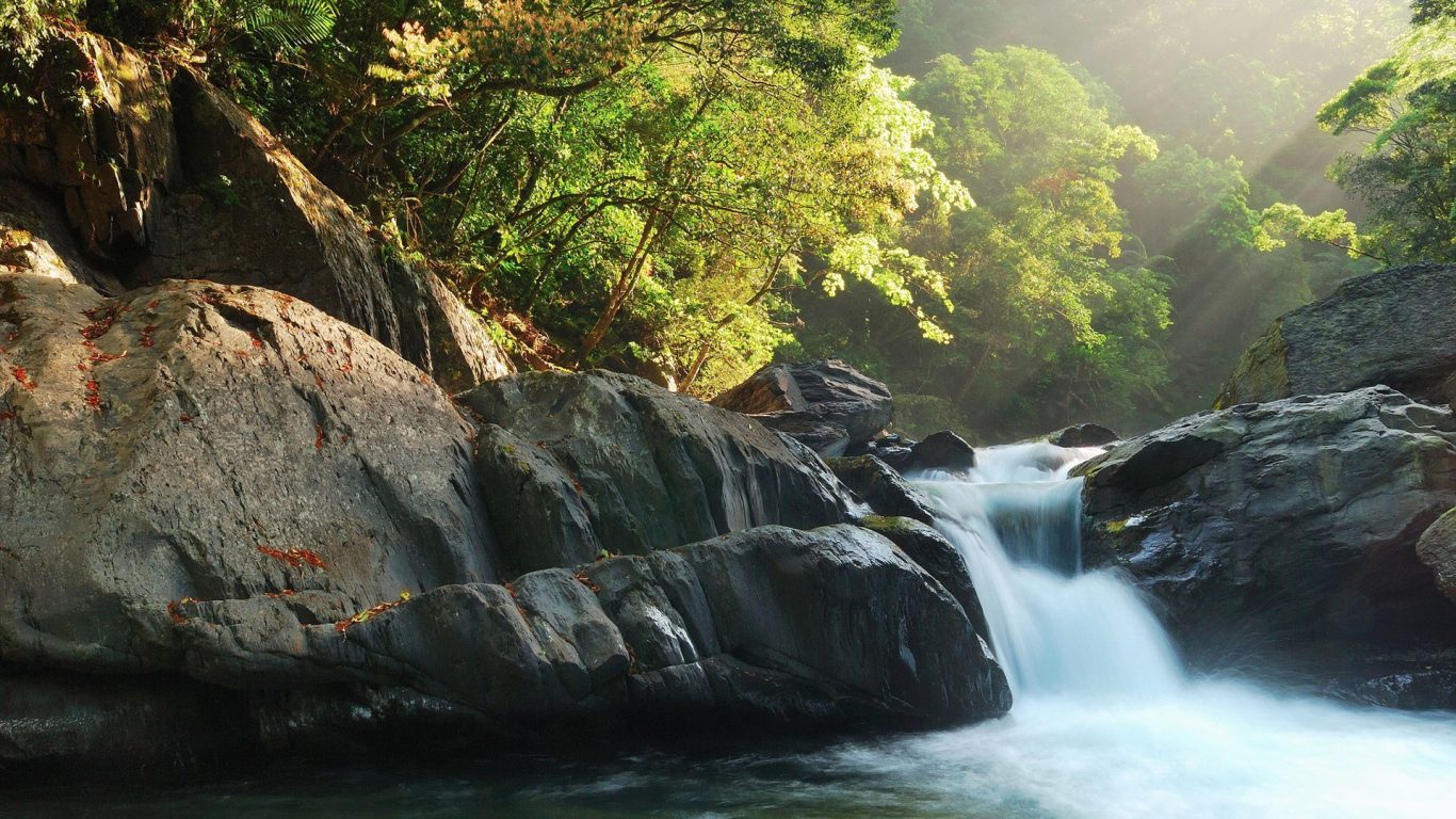 Back To 88 Artistic Waterfall Wallpapers Painting Rocks And