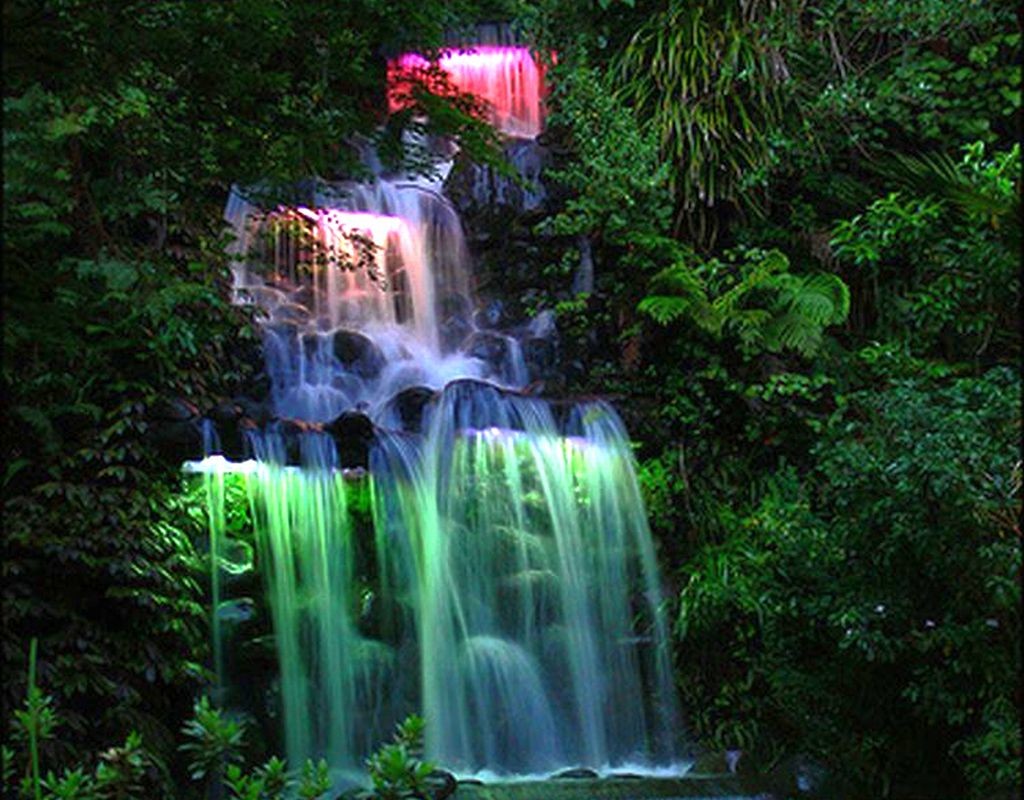 New Cool Pukekura Park Zealand Live Waterfall Desktop - Waterfall , HD Wallpaper & Backgrounds