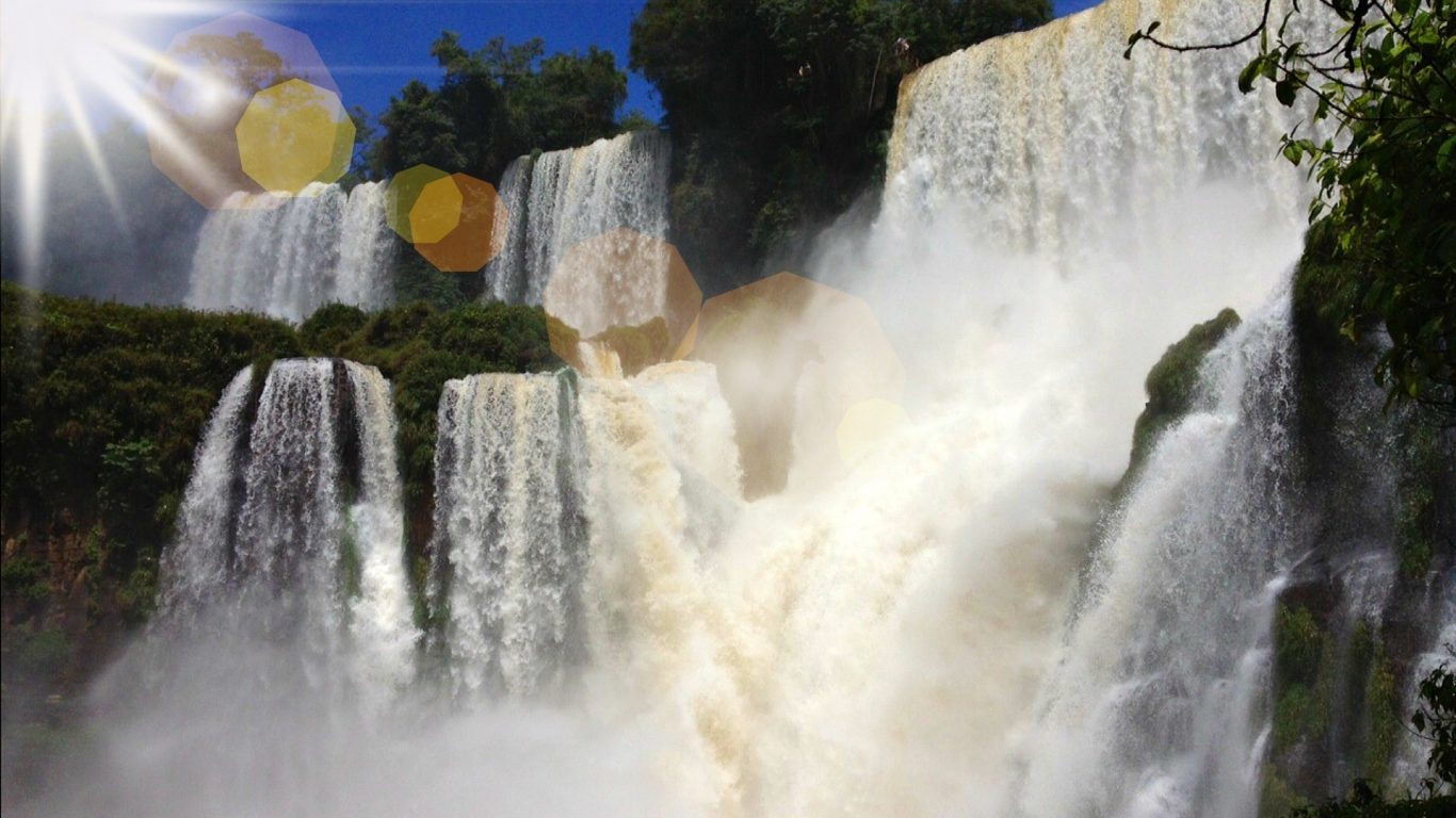 Iguazu Waterfall Nature Waterfalls Argentina Falls - Puerto Iguazú , HD Wallpaper & Backgrounds