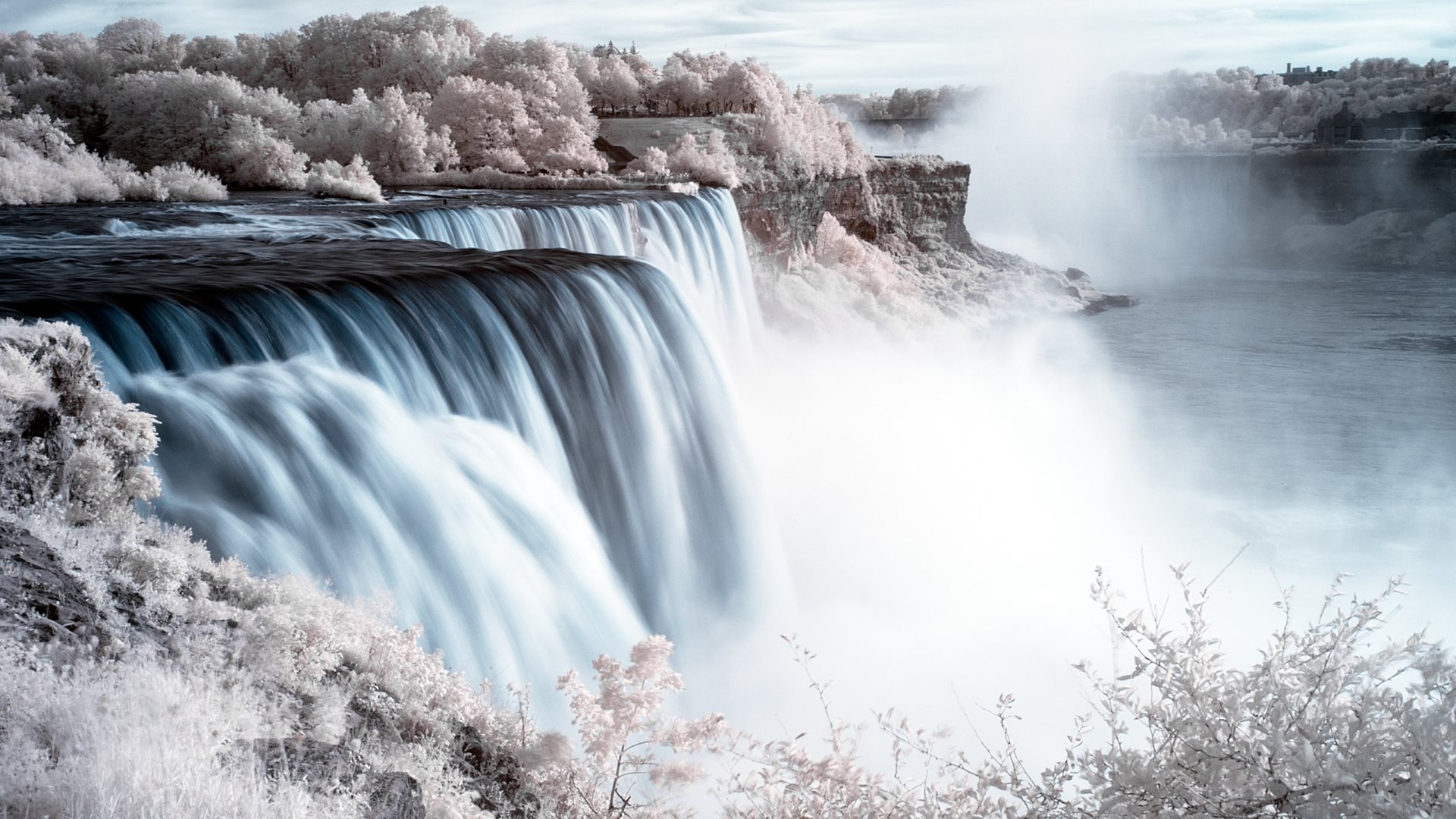 Niagara Falls Screensaver With Sound - Powerpoint Template Water Free , HD Wallpaper & Backgrounds