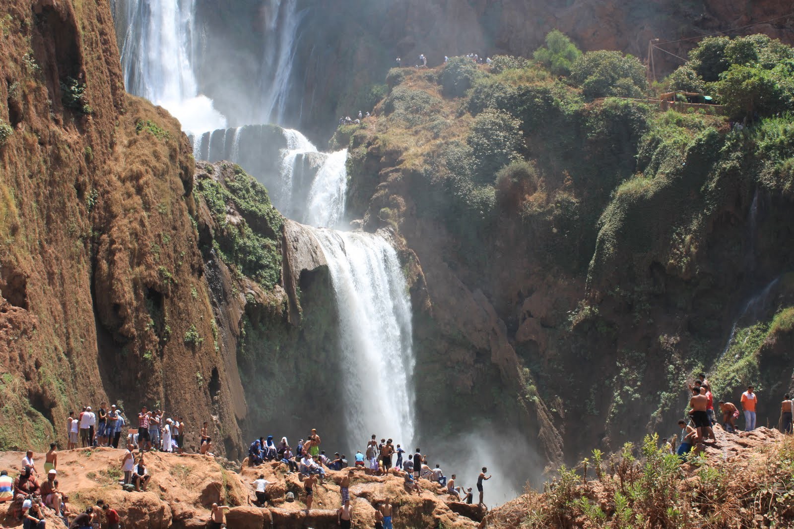 North Falls Ouzoud Africa Morocco Waterfall Wallpaper - Marrakech Waterval , HD Wallpaper & Backgrounds