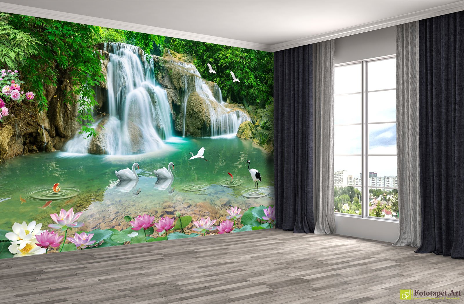 Waterfall Wallpaper For Walls - Fototapet Cascada , HD Wallpaper & Backgrounds