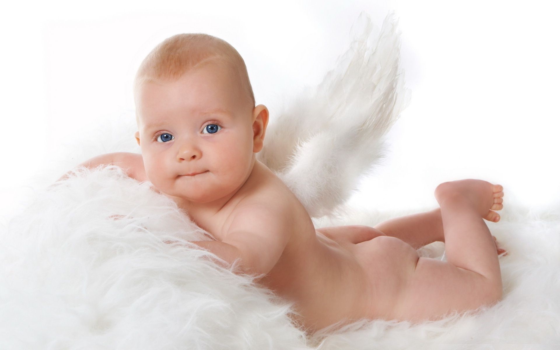 Angel Baby Girl Angel Girl Wreath Wings Proteins Rabbits - Angels Nude Hd , HD Wallpaper & Backgrounds