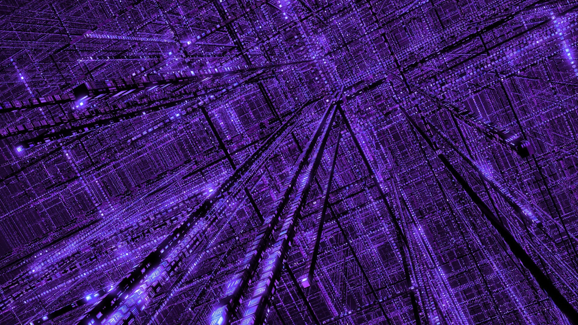 Purple Digital Reality Wallpapers And Images - 3d Grid , HD Wallpaper & Backgrounds