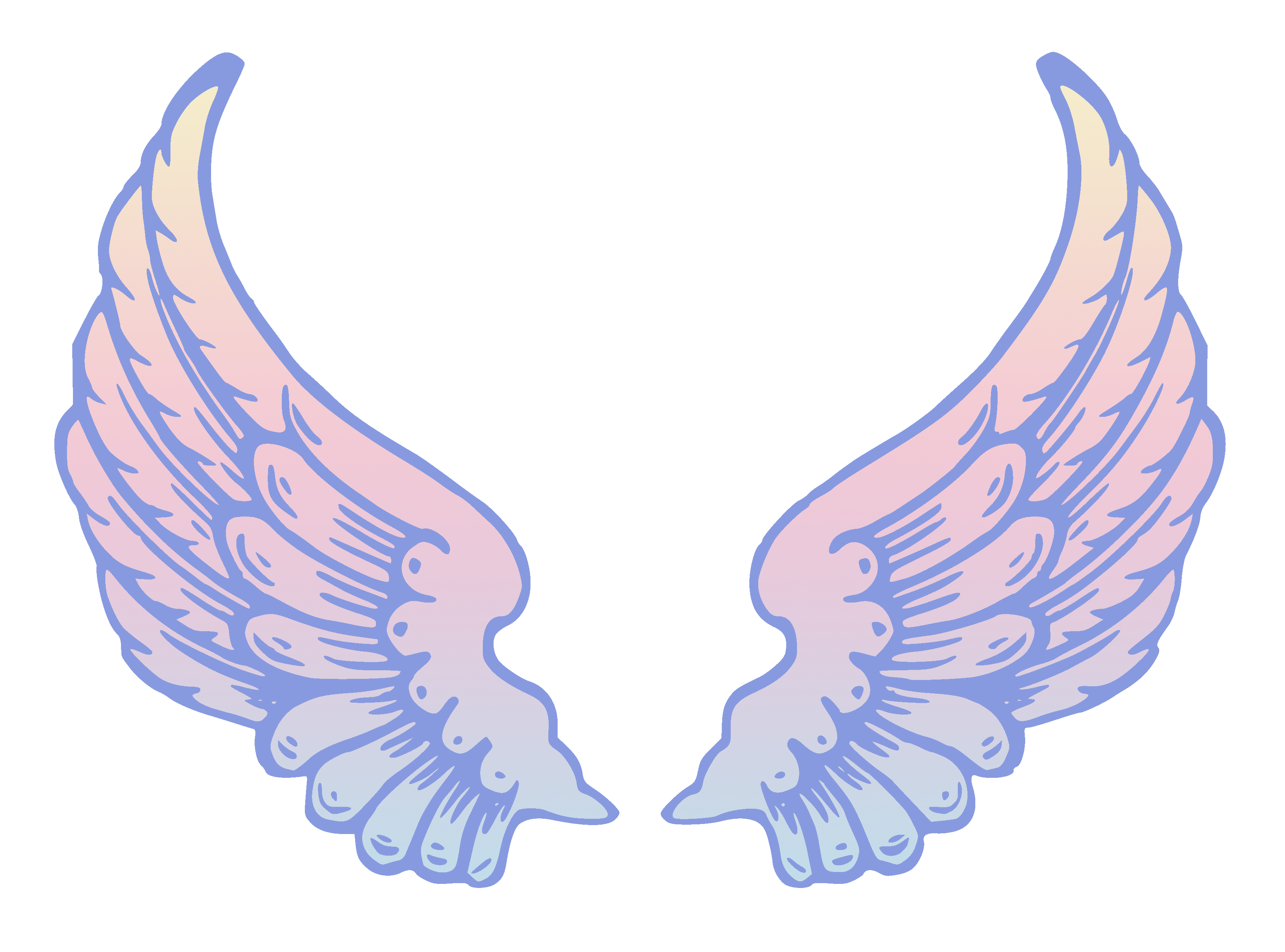 Halo Vector Cute Angel - Angel Wings Clipart Transparent , HD Wallpaper & Backgrounds