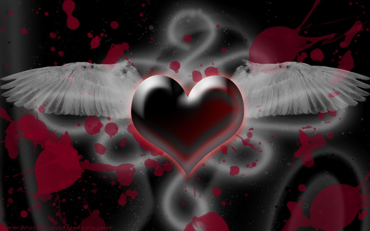 Image Detail For -angel Heart Wallpapers For Free - Emo Happy Valentines Day , HD Wallpaper & Backgrounds