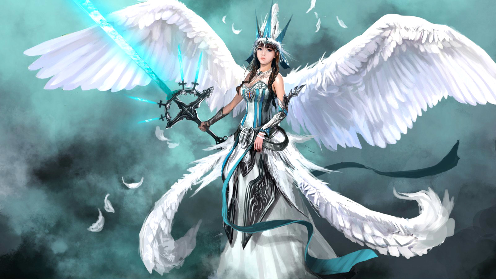 Angel - Fantasy Art Warrior Angels , HD Wallpaper & Backgrounds