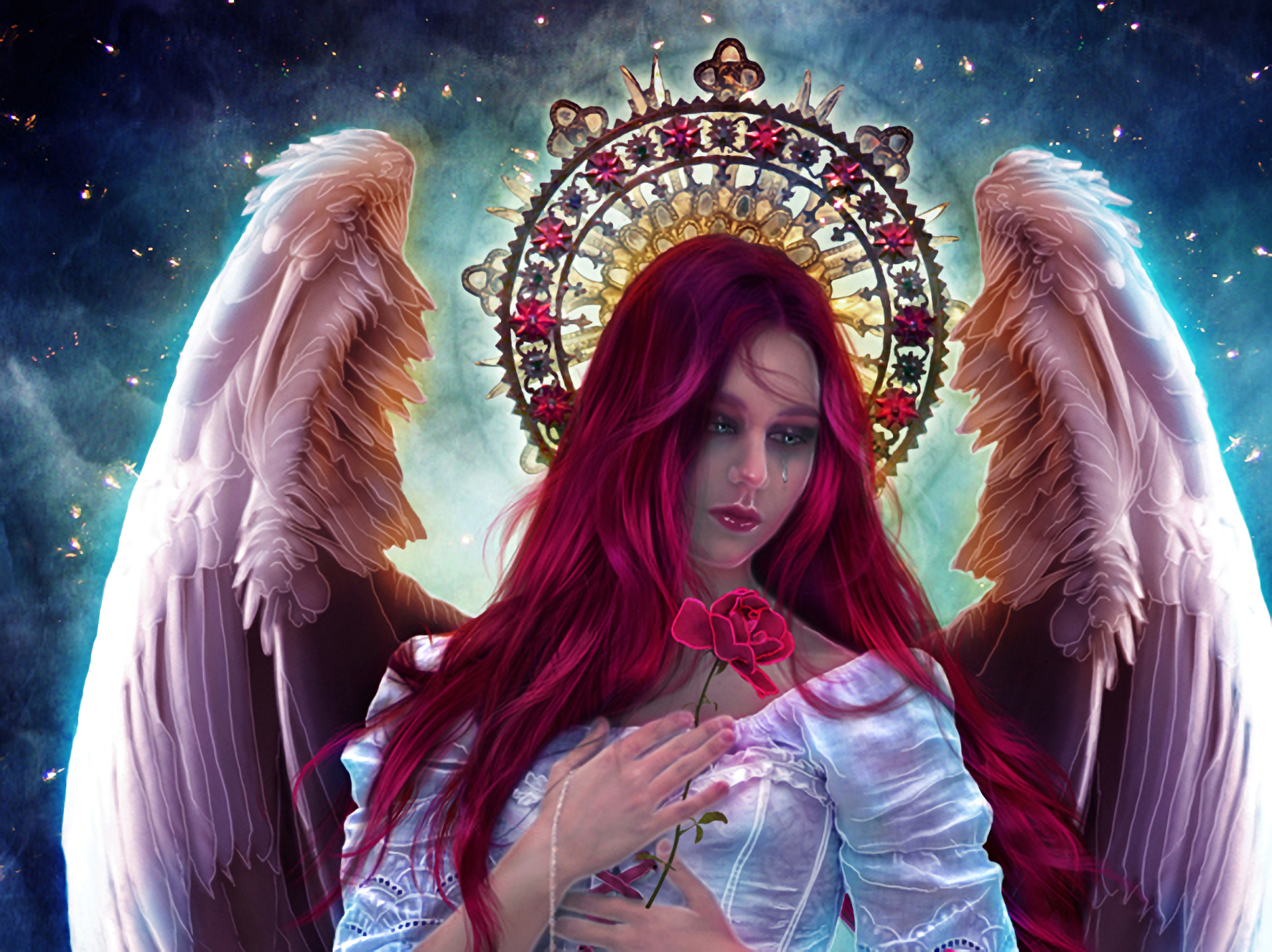 Wallpapers Id - - Fantasy Angel , HD Wallpaper & Backgrounds