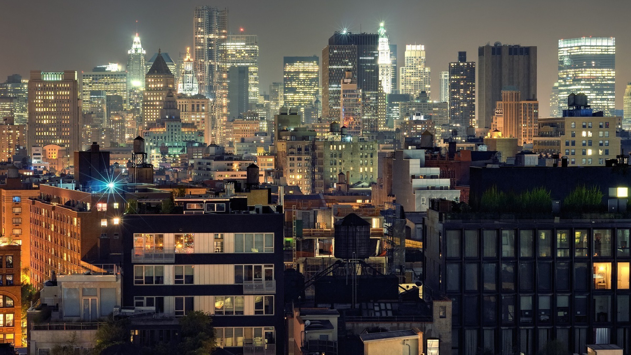 New York City Rooftop At Night (1897951) HD Wallpaper & Backgrounds