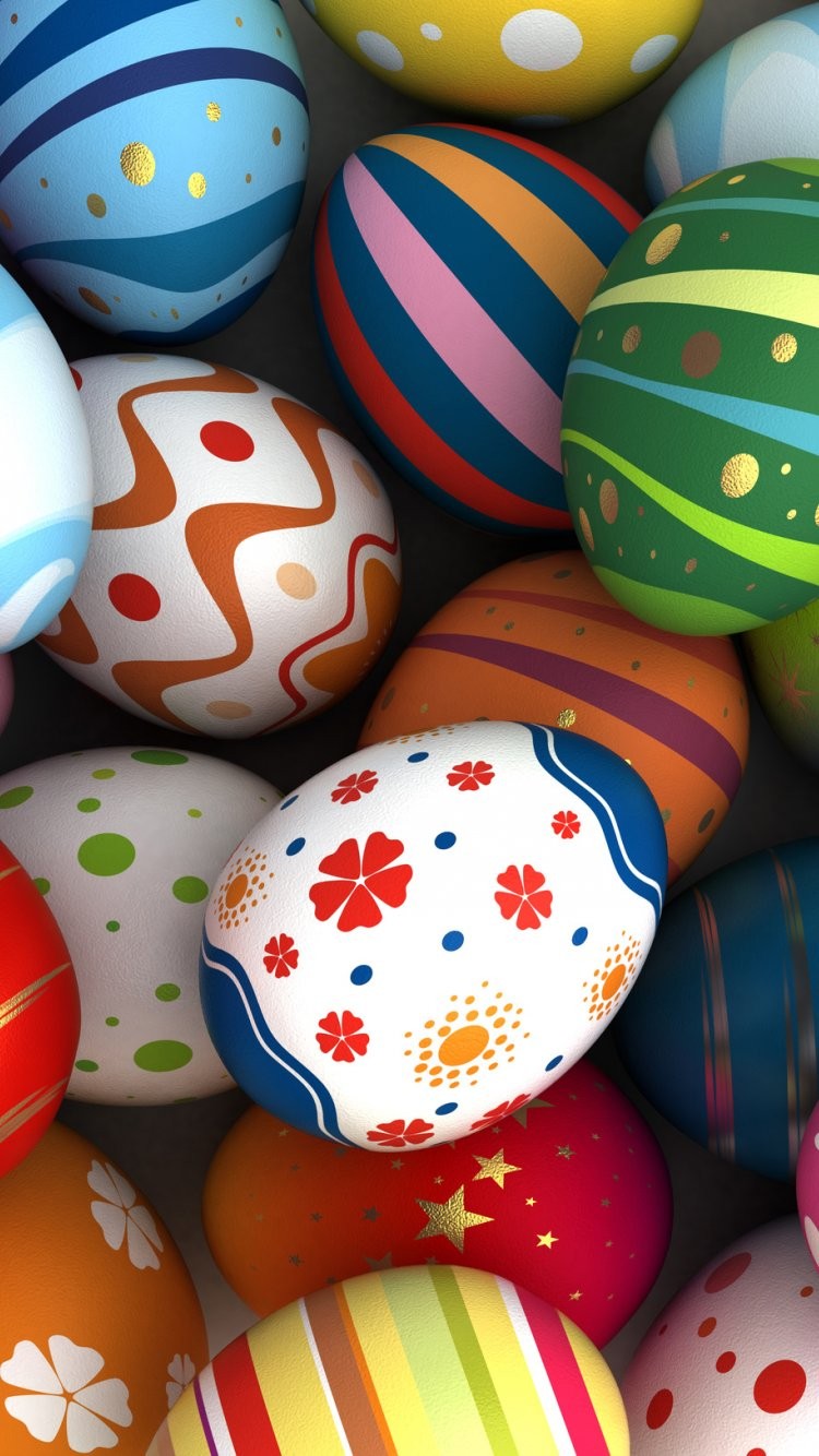 Colorful Easter Eggs Iphone 6 Wallpaper - Easter Wallpaper Iphone 6 , HD Wallpaper & Backgrounds