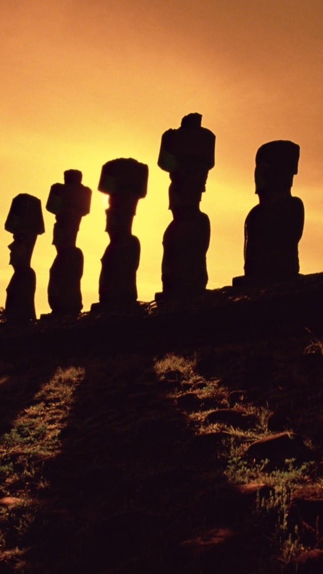 Easter Island Iphone 5 Wallpapers - Moai , HD Wallpaper & Backgrounds