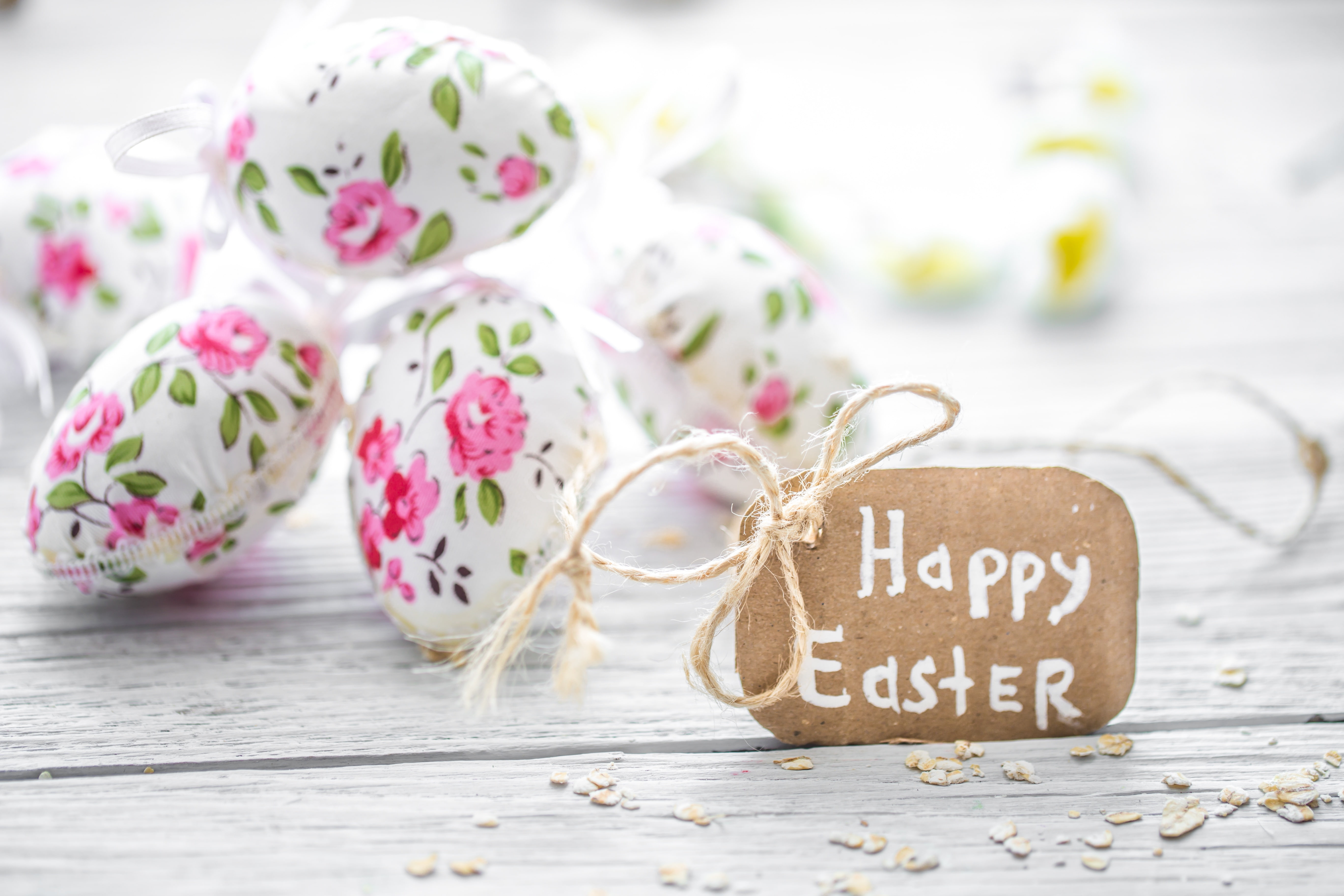 Happy Easter , Egg, Deco, Flower, White, Pink, Card - Εικονεσ Για Καλο Πασχα , HD Wallpaper & Backgrounds