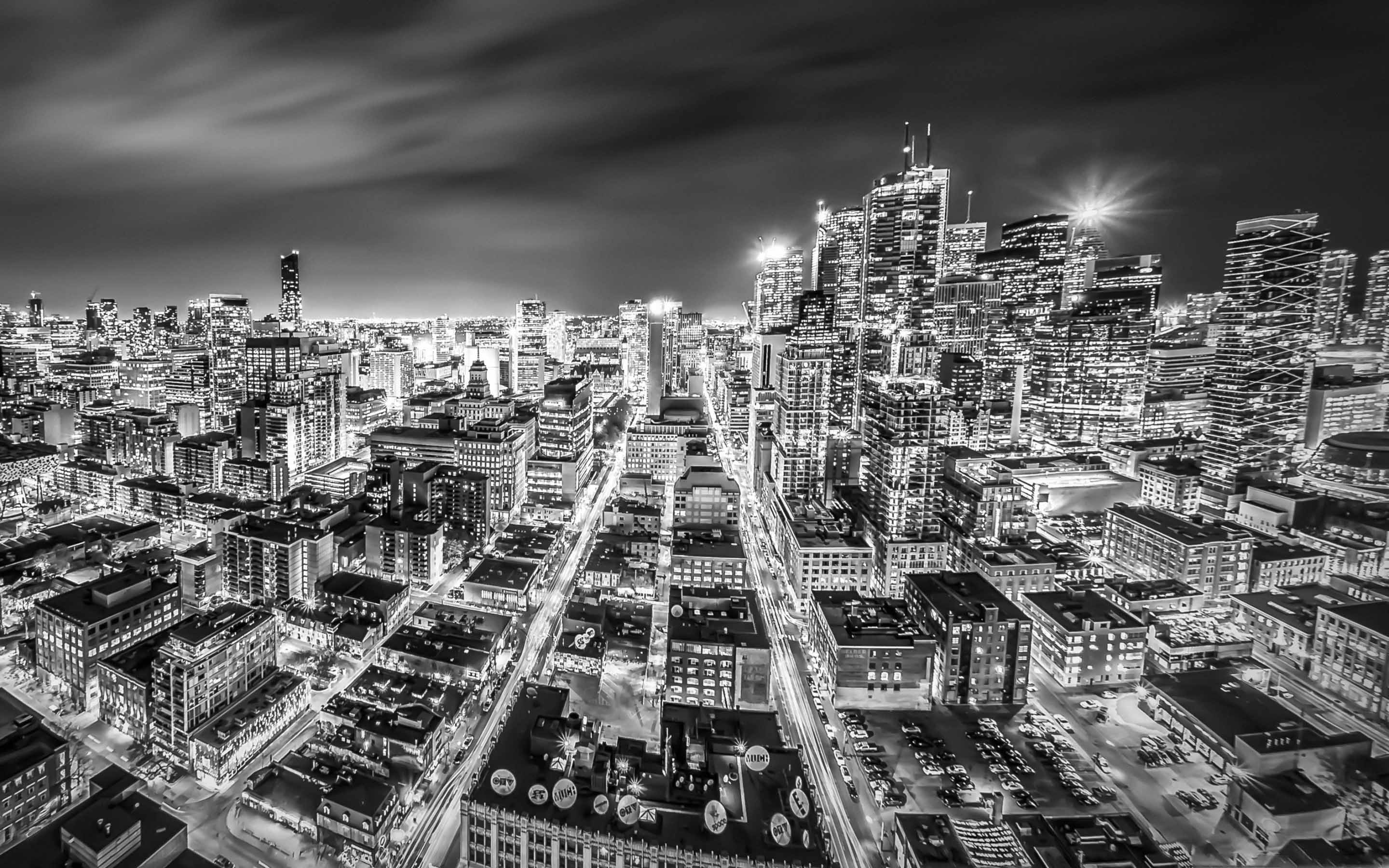 2736 X 1824 Black And White Picture For Wallpaper - Downtown Black And White , HD Wallpaper & Backgrounds