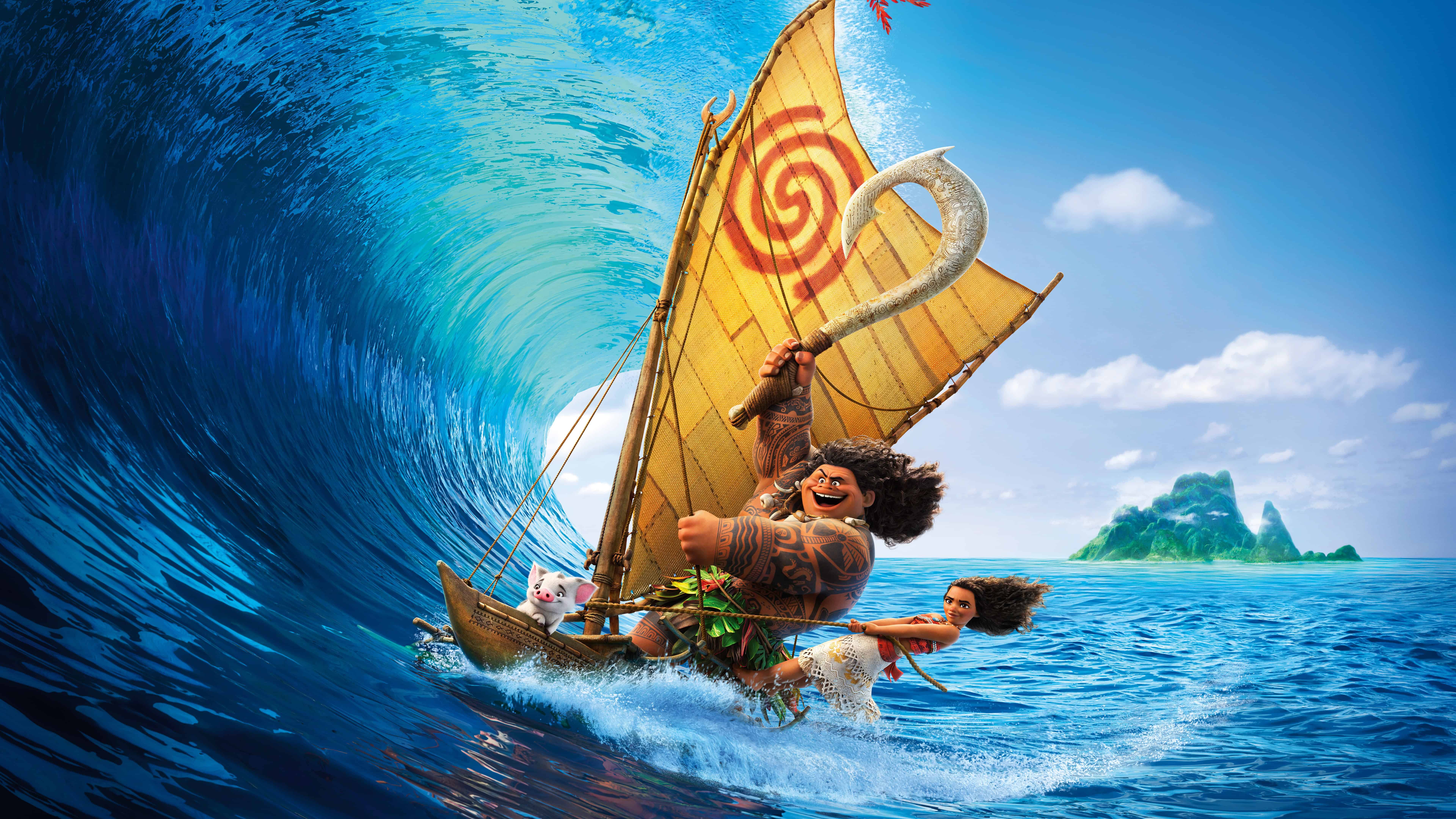 Related Images - Moana And Maui Surfing , HD Wallpaper & Backgrounds