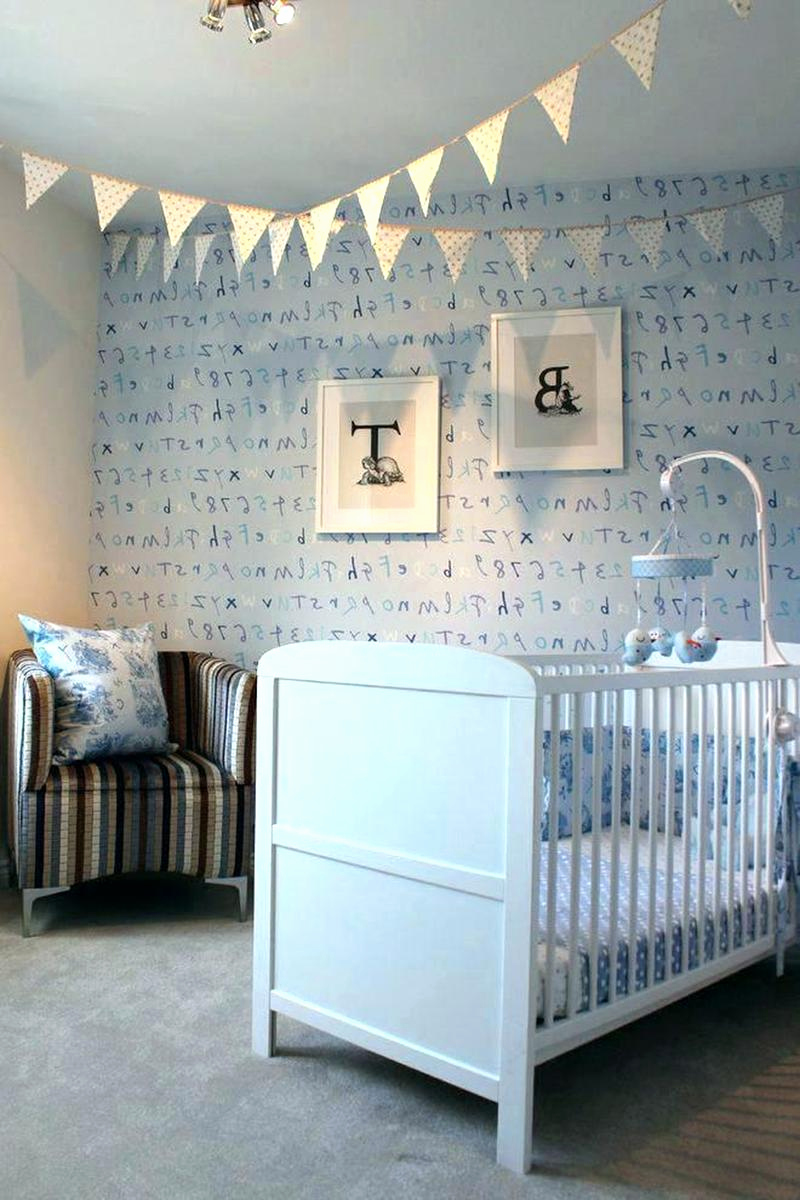 Boy Wallpaper For Baby Room Ideas Wall Border Nursery - Nursery , HD Wallpaper & Backgrounds