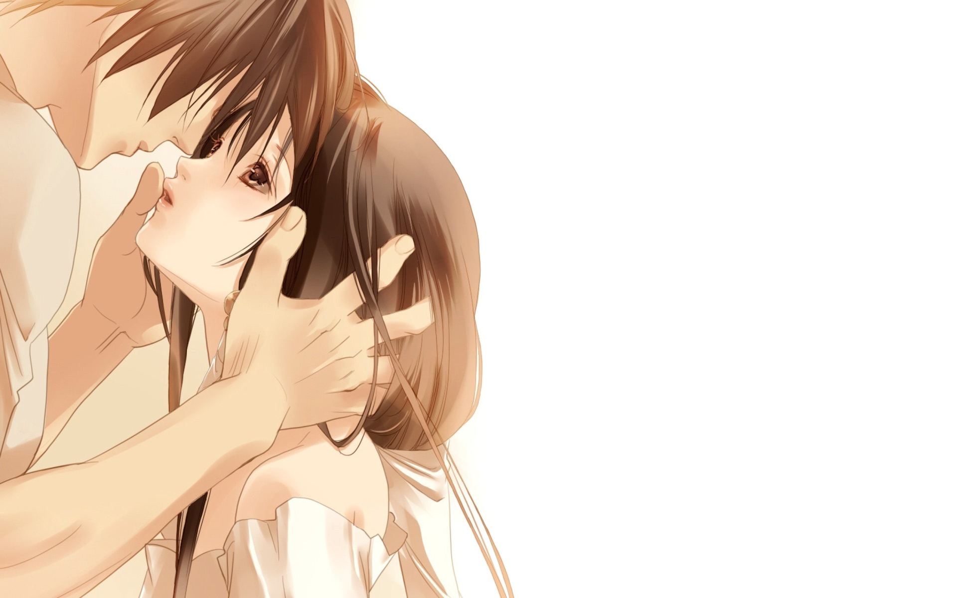 Couple Hd Wallpapers 1080p - Hd Wallpaper Anime Couple Kiss , HD Wallpaper & Backgrounds