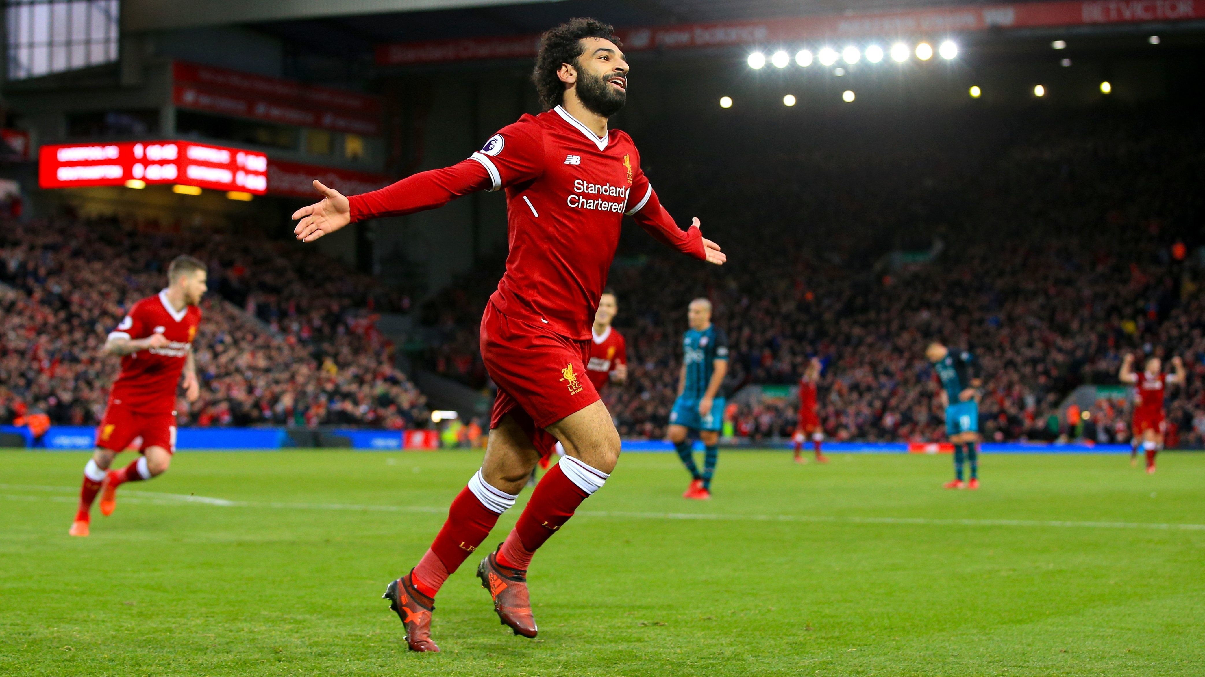 Mohamed Salah Popular Football Player 4k Wallpapers - Liverpool Vs Southampton 2017 , HD Wallpaper & Backgrounds