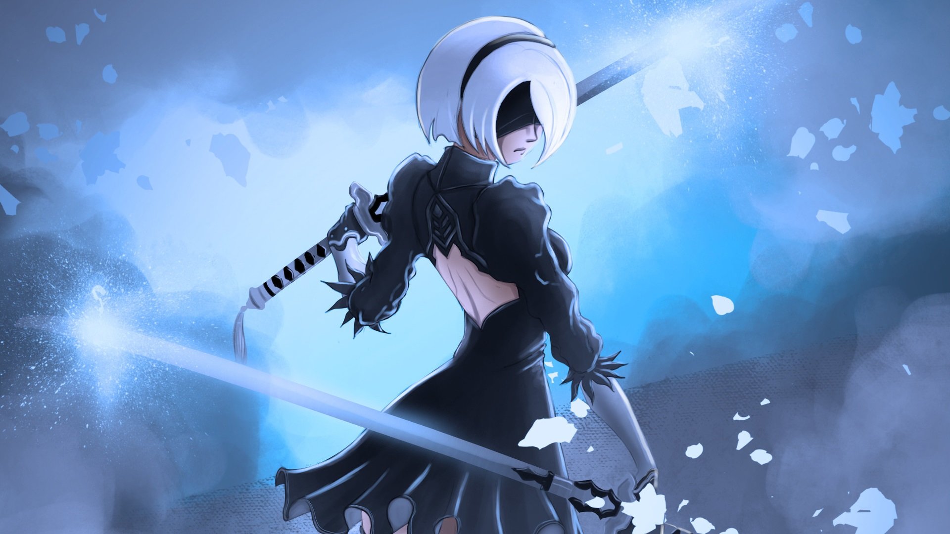 Automata Free Background Id - Nier Automata 2b Wallpaper Hd , HD Wallpaper & Backgrounds