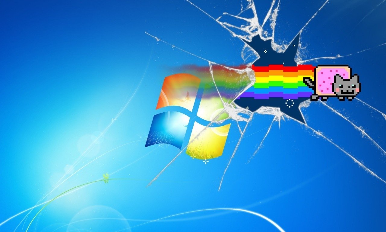 Nyan Cat Windows 10 , HD Wallpaper & Backgrounds