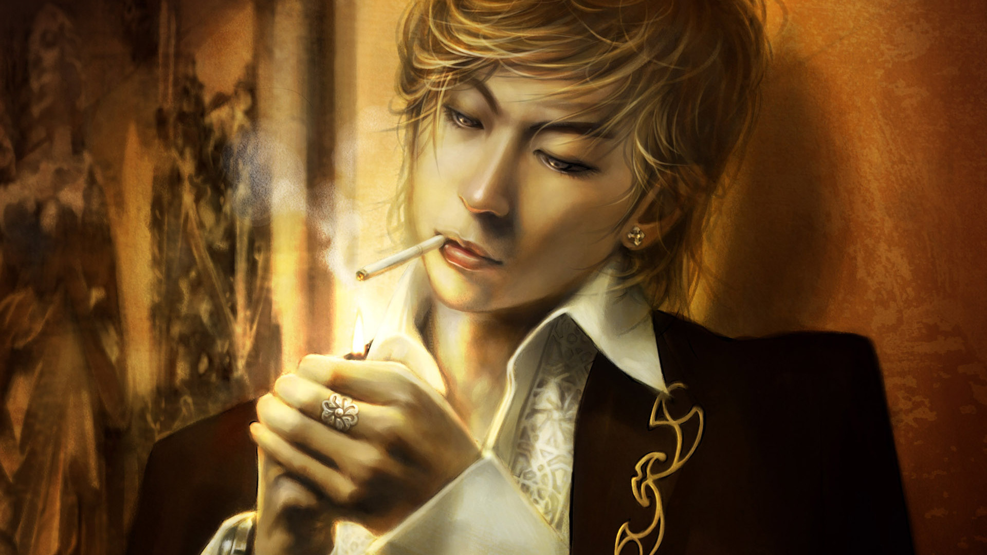 Smoking Boy Wallpaper - Man Fantasy , HD Wallpaper & Backgrounds