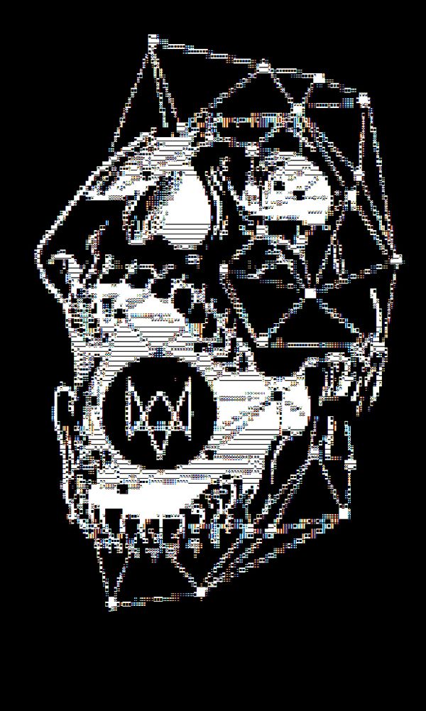 Ascii Art Re Envisioning Of The Dedsec Group From Watch - Iphone Watch Dogs 2 , HD Wallpaper & Backgrounds