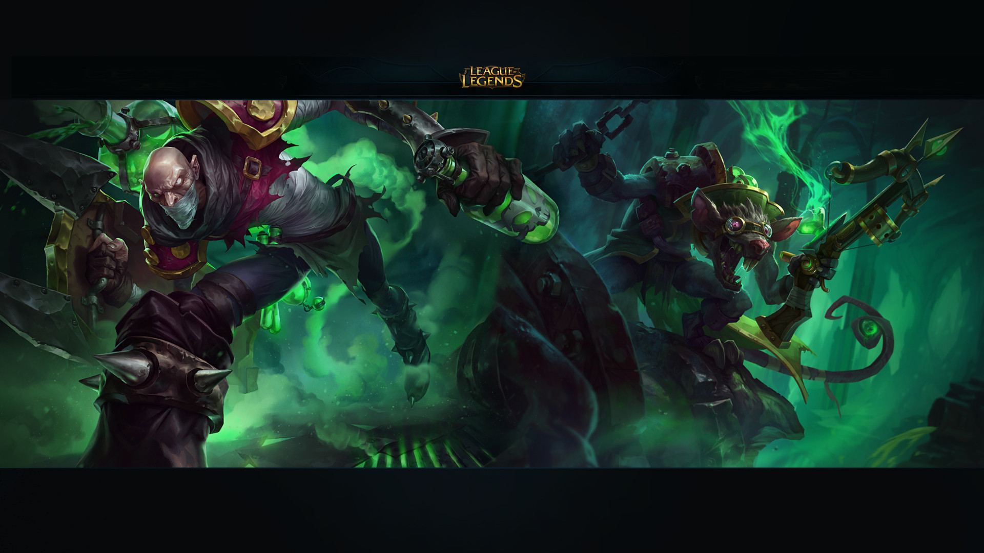 Toxic Duo Hd Wallpaper - League Of Legends Twitch Animation , HD Wallpaper & Backgrounds