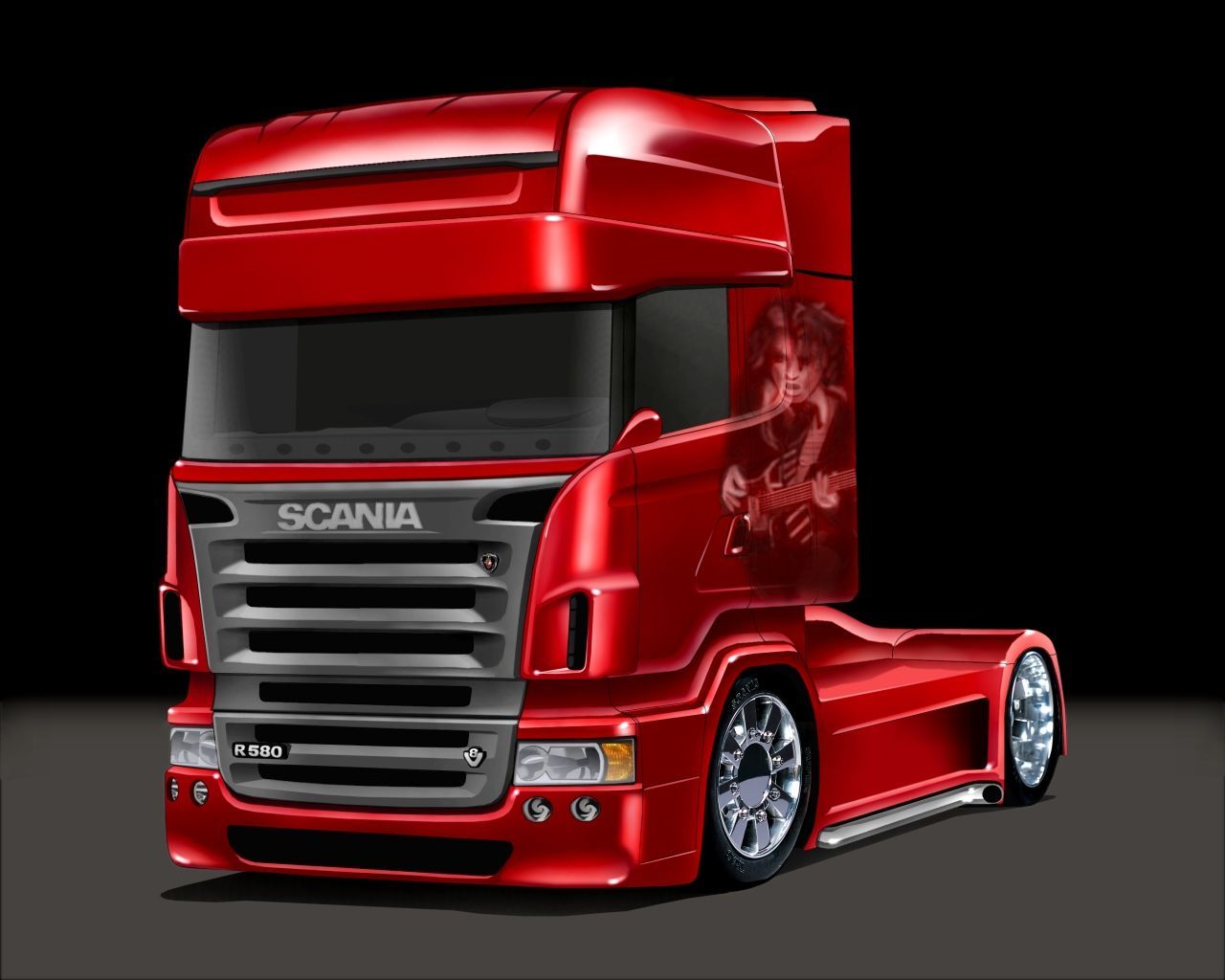 Back To 69 Scania Trucks Wallpapers - Red Truck Scania , HD Wallpaper & Backgrounds