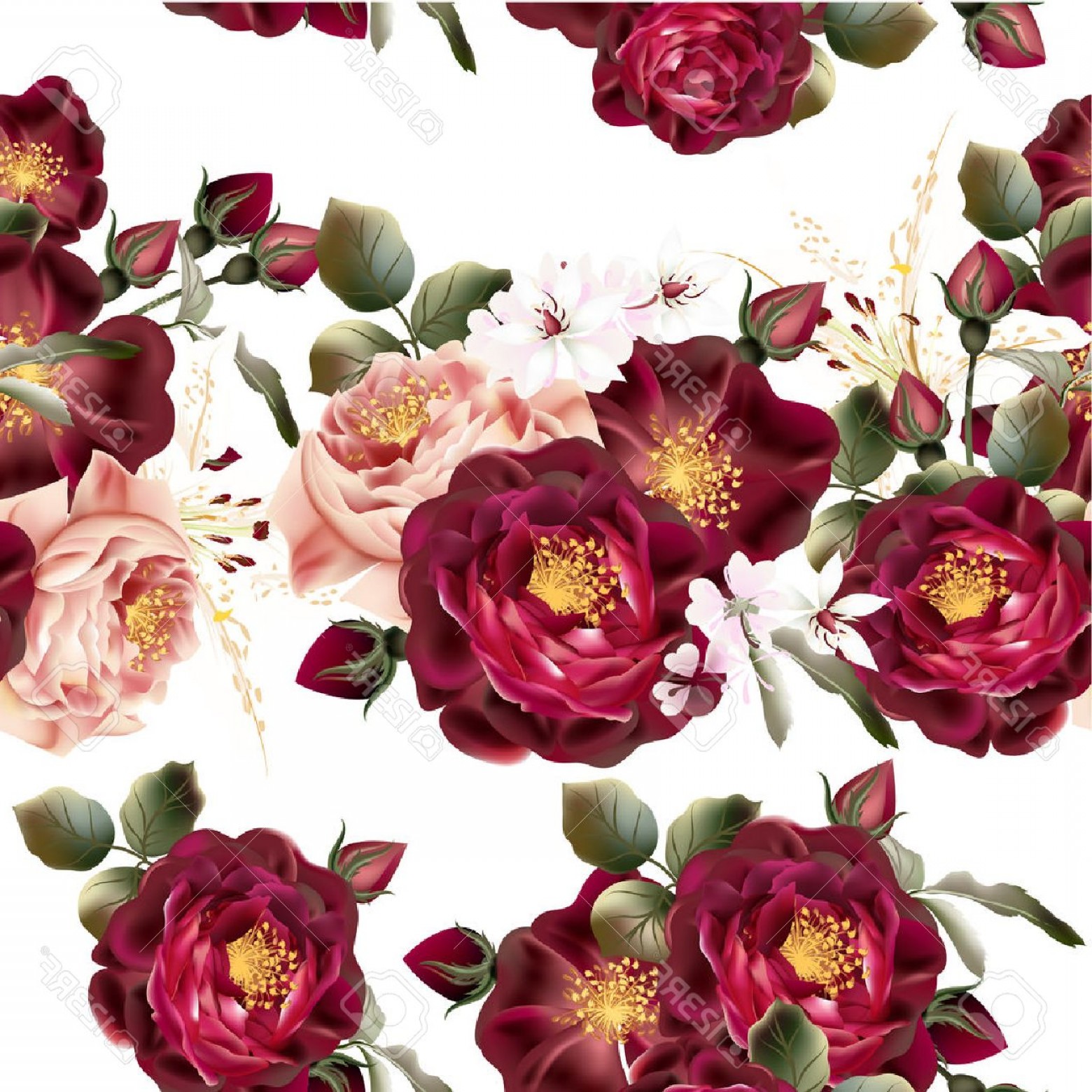 Tutorial Realistic Vector Flower - Garden Roses , HD Wallpaper & Backgrounds