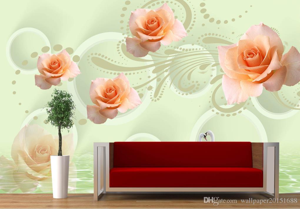 Custom Any Size Rose Vine Television Background Wall - Do What You Love And You Ll Never Work A Day Quote , HD Wallpaper & Backgrounds