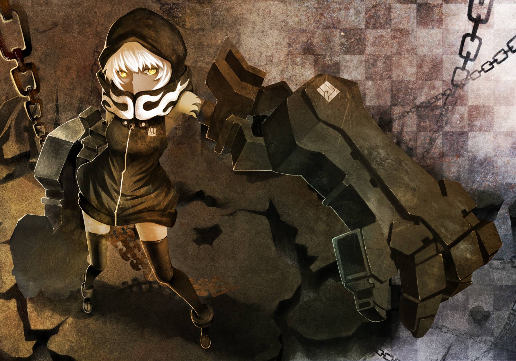 Black Rock Shooter Strength Wallpaper - Black ★ Rock Shooter Stre , HD Wallpaper & Backgrounds